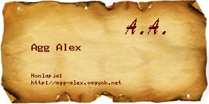 Agg Alex névjegykártya